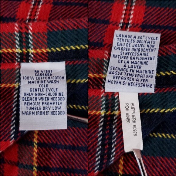 Polo Ralph Lauren Mens 3XLT Tall Red Tartan Plaid Heavy Flannel Button Up Shirt - Picture 12 of 14